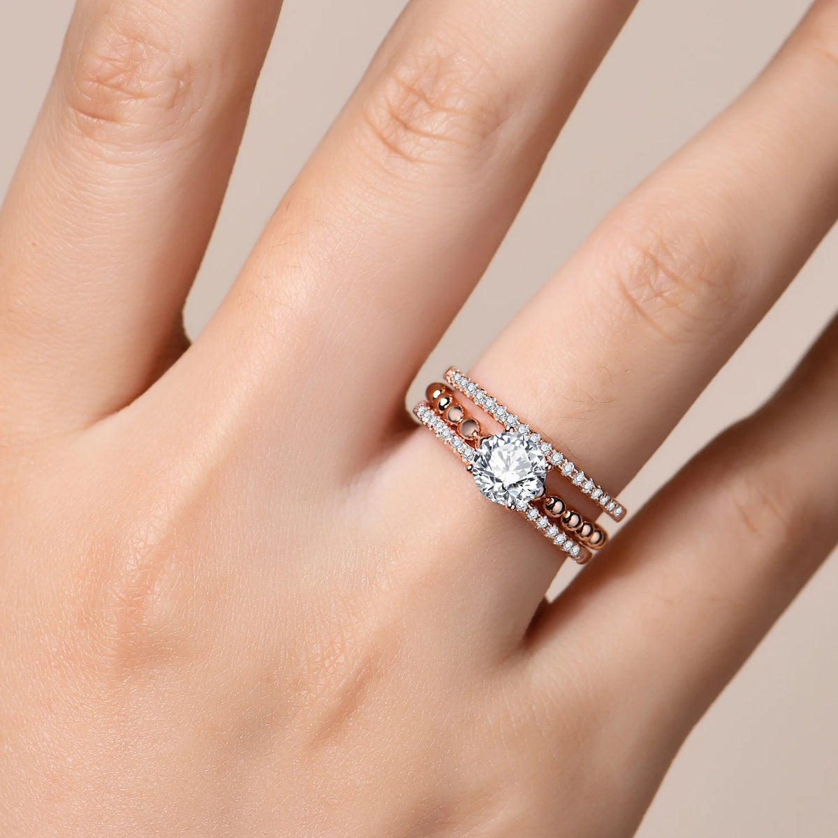 Luxury D Color Round Cut Moissanite Ring for Women - Ornalux