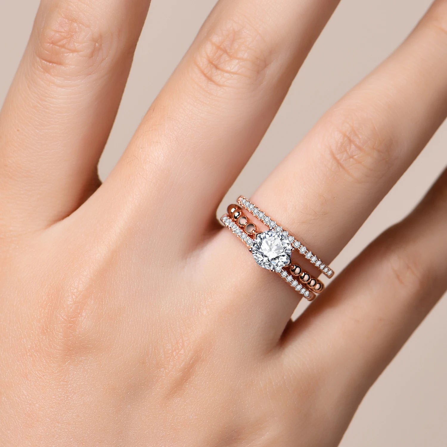 Luxury D Color Round Cut Moissanite Ring for Women - Ornalux