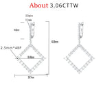 All Moissanite Diamond Drop Earrings - Ornalux