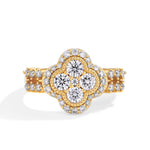 18k White Gold Plated Moissanite Diamond Ring for Women - Ornalux