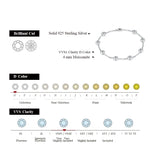 D Color Moissanite Diamond Bracelet - Round Cut - Ornalux