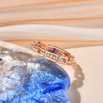 Moissanite Christmas Ring 925 Silver Gold Plated - Ornalux