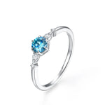 D Color Blue Moissanite Ring - Luxury Jewelry - Ornalux