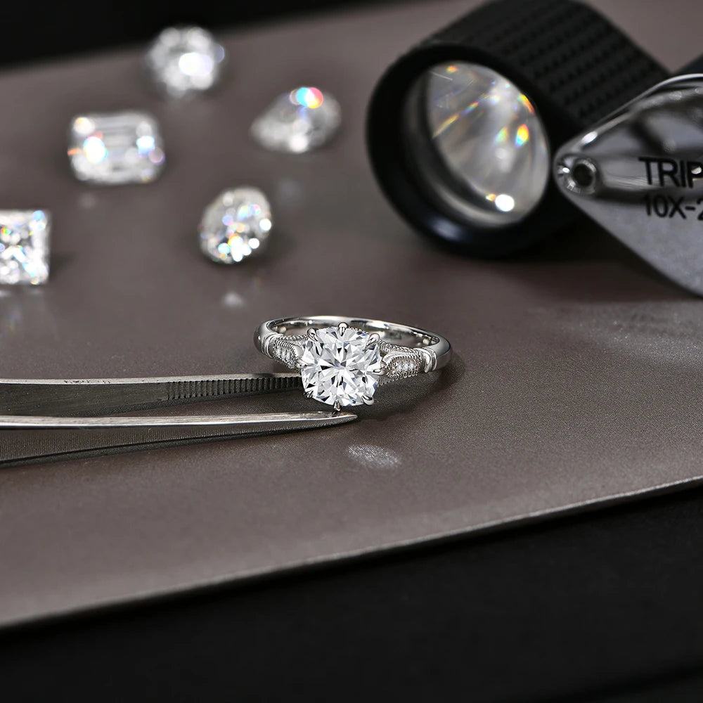 Cushion Cut 2.5CT Moissanite Engagement Ring - Ornalux