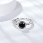 2Ct Black Moissanite Diamond Ring - Elegant Wedding Jewelry - Ornalux