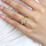 Luxury Flower Moissanite Ring - Valentines Day Gift - Ornalux