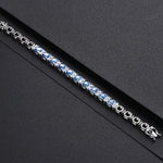 Luxury 925 Silver Blue Spinel Tennis Bracelet - Ornalux