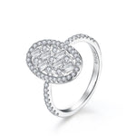 Handmade White Gold Moissanite Engagement Ring for Women - Ornalux