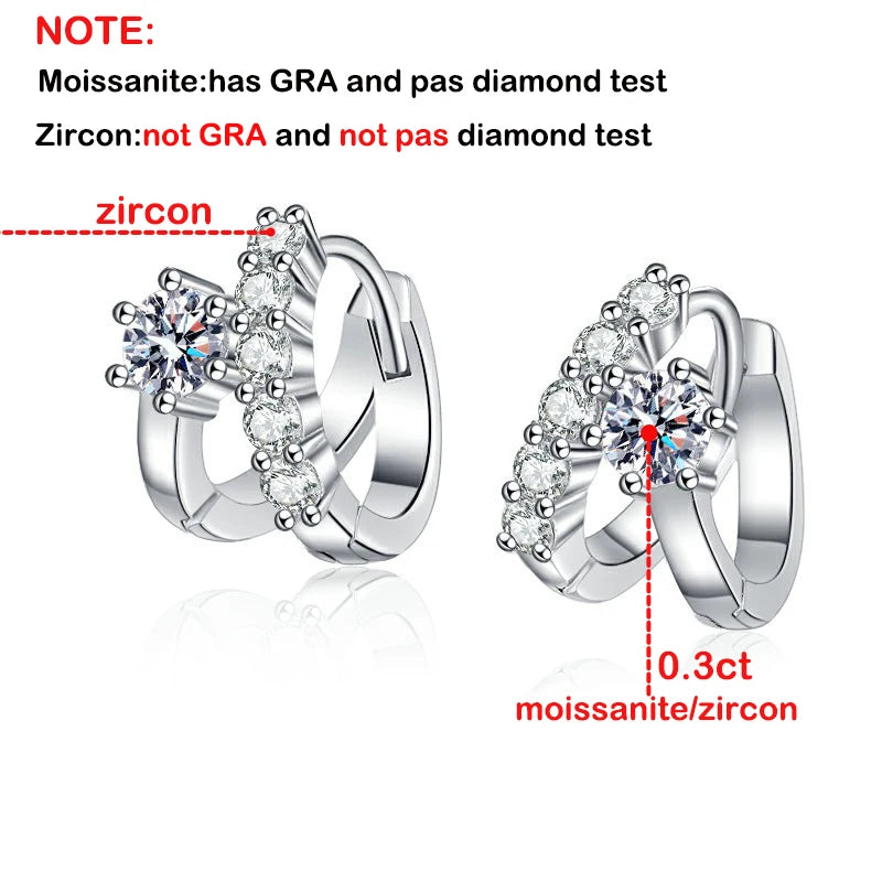 Certified Moissanite Stud Earrings - Sparkling Earrings - Ornalux