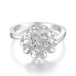 Luxury Flower Moissanite Ring - Valentines Day Gift - Ornalux