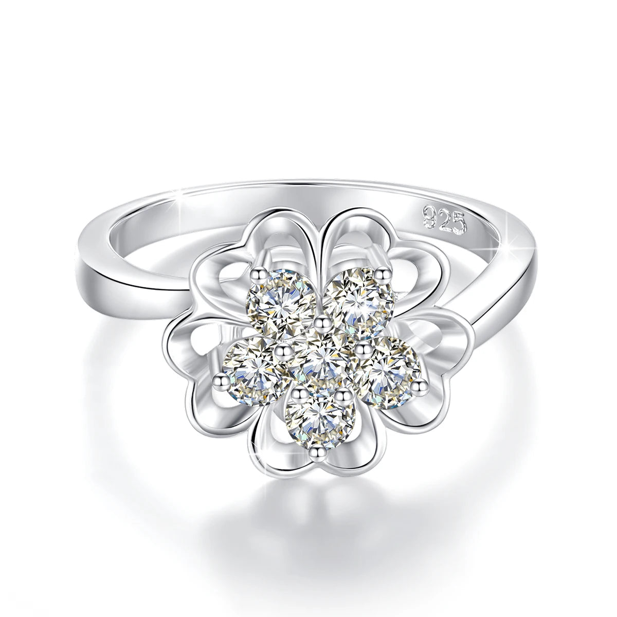 Luxury Flower Moissanite Ring - Valentines Day Gift - Ornalux