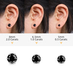 Hip Hop Black Moissanite Stud Earrings - Ornalux