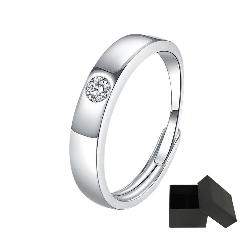 0.2ct Moissanite Diamond Men's Wedding Ring - Ornalux