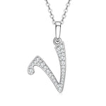Initial Name Moissanite Pendent Necklace | A-Z Letters - Ornalux