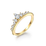 Luxury Pear Cut Moissanite Crown Ring - Ornalux