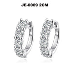18k 3cttw Moissanite Hoop Earrings - Ornalux