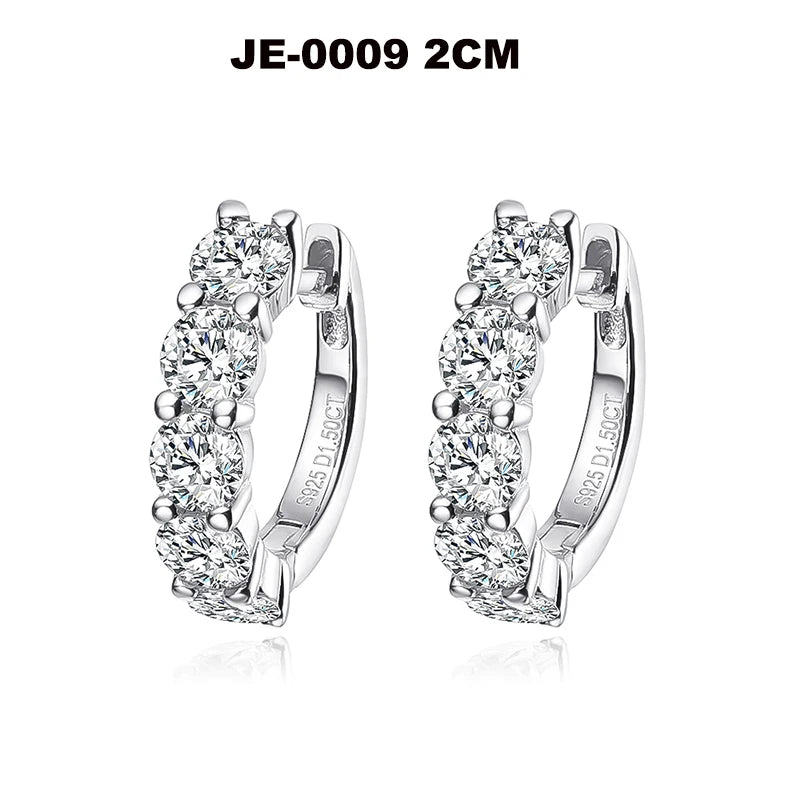 18k 3cttw Moissanite Hoop Earrings - Ornalux