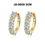 18k 3cttw Moissanite Hoop Earrings - Ornalux