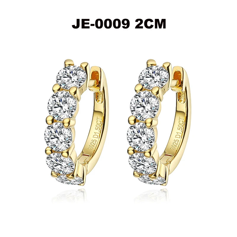 18k 3cttw Moissanite Hoop Earrings - Ornalux