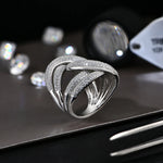 Unique Design Moissanite Ring 925 Silver - Anniversary Jewelry - Ornalux