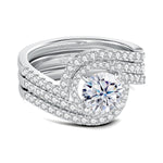 3PCS Moissanite Diamond Rings Set - GRA Certified - Ornalux