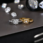 Elegant Moissanite Flower Engagement Ring - Romantic Gift - Ornalux