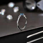 D Color Blue Moissanite Ring - Luxury Jewelry - Ornalux