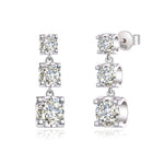 D Color VVS1 Moissanite Drop Earrings - Gold & Silver - Ornalux