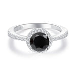 2Ct Black Moissanite Diamond Ring - Elegant Wedding Jewelry - Ornalux