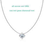 2CT Certified Moissanite Necklace - Sparkling Pendant - Ornalux