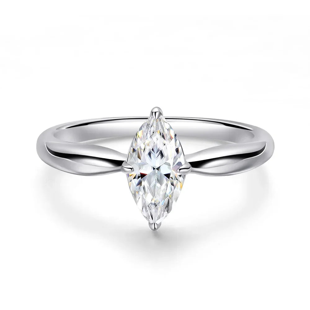 3 Carat Marquise Moissanite Cut Engagement Ring - Ornalux