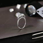 3Ct Oval Cut Moissanite Diamond Engagement Ring - Ornalux