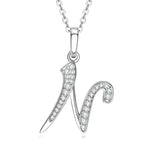 Initial Name Moissanite Pendent Necklace | A-Z Letters - Ornalux