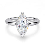 3 Carat Marquise Moissanite Cut Engagement Ring - Ornalux