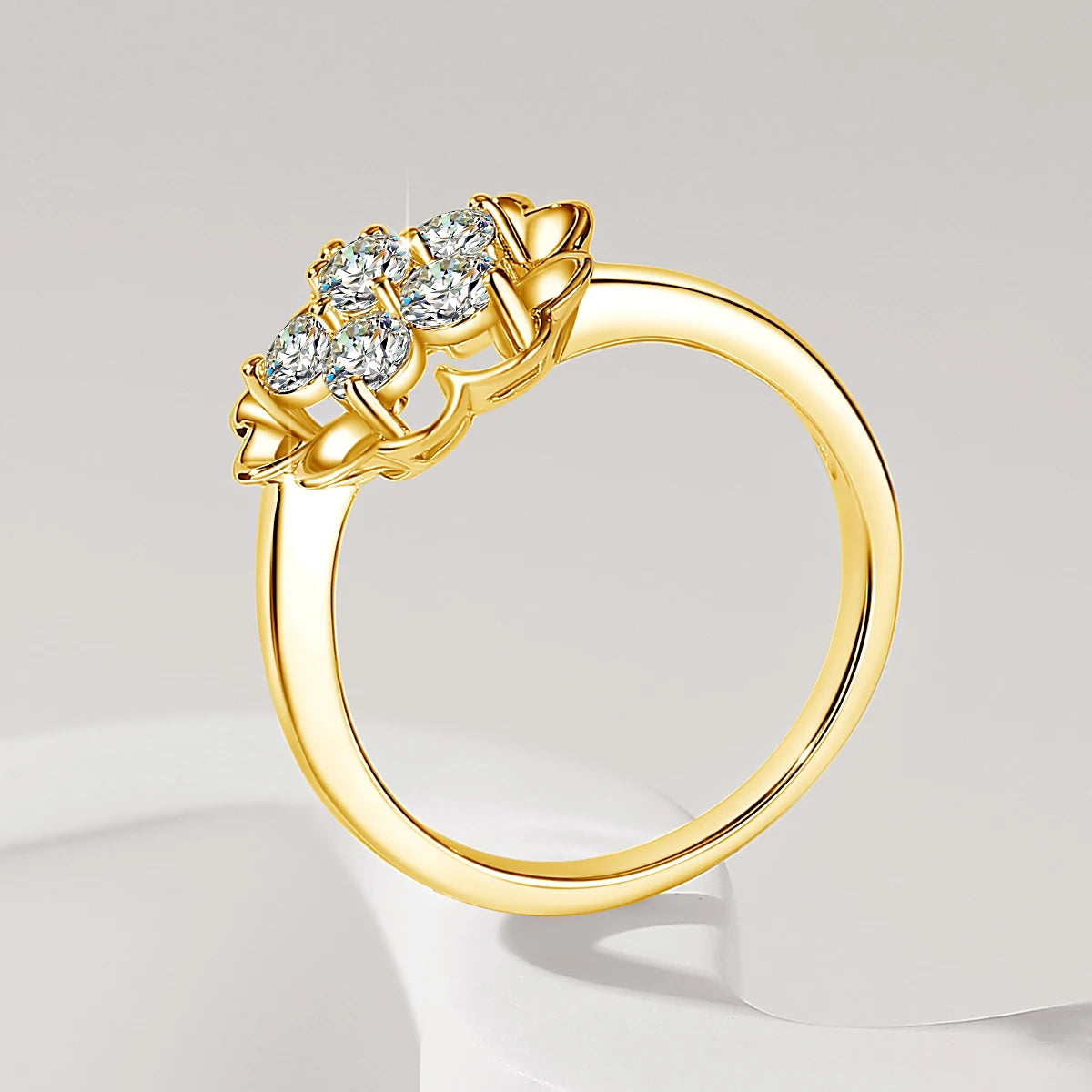 Luxury Flower Moissanite Ring - Valentines Day Gift - Ornalux