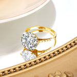 Certified 6Ct Round Cut Moissanite Ring - Ornalux