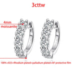 18k 3cttw Moissanite Hoop Earrings - Ornalux