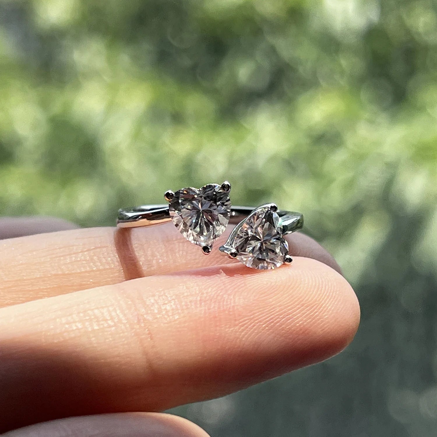 Anti-Stress Ring 2CT Heart Cut Moissanite Ring - Ornalux