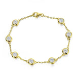D Color Moissanite Diamond Bracelet - Round Cut - Ornalux