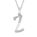 Initial Name Moissanite Pendent Necklace | A-Z Letters - Ornalux