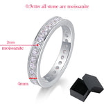Luxury Moissanite Eternity Band Ring - 2mm - Ornalux