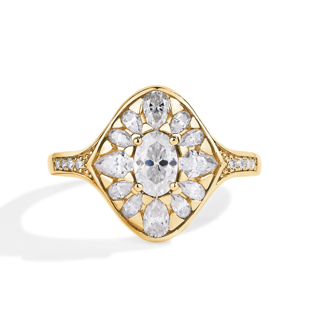 Luxury Oval 2.14Cttw Moissanite Engagement Ring - Ornalux