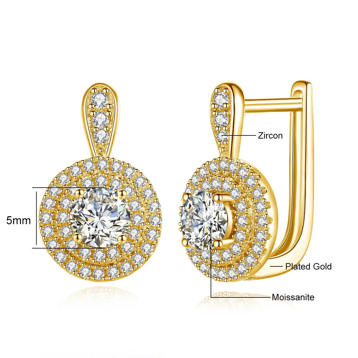 Exclusive 1Ct Moissanite Diamond Stud Earrings - Ornalux