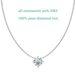 2CT Certified Moissanite Necklace - Sparkling Pendant - Ornalux