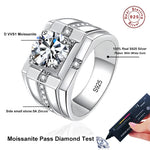 1Ct D VVS1 Moissanite Ring For Men - Luxury Jewelry Gift - Ornalux