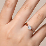 Moissanite Engagement Ring 5.0mm Round Cut - Ornalux
