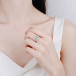 Luxury 2Ct Asscher Cut Moissanite Ring - Ornalux