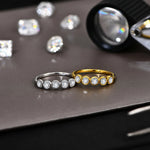 Moissanite Diamond Wedding Band Ring - Jewelry Gifts - Ornalux