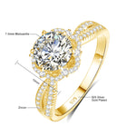 D Color Moissanite Flower Engagement Ring - Ornalux