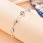 D Color Moissanite Diamond Bracelet - Round Cut - Ornalux
